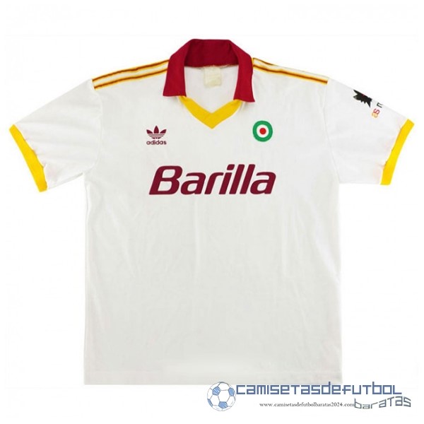 Segunda Camiseta As Roma Retro Equipación 1991 1992 Blanco