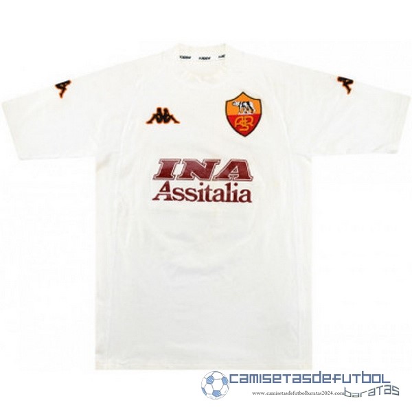 Segunda Camiseta As Roma Retro Equipación 2000 2001 Blanco
