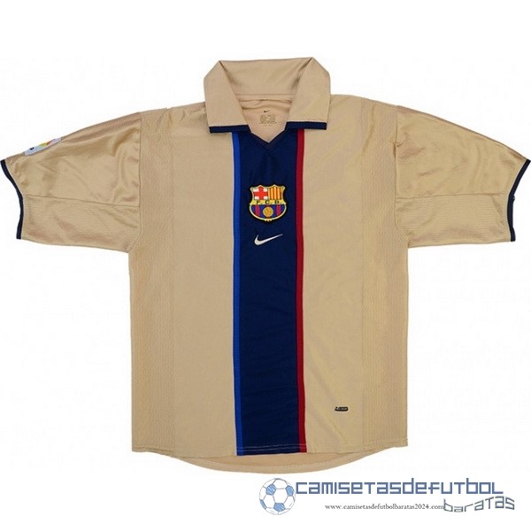 Segunda Camiseta Barcelona Retro Equipación 2001 2003 Amarillo