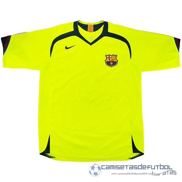 Segunda Camiseta Barcelona Retro Equipación 2005 2006 Amarillo