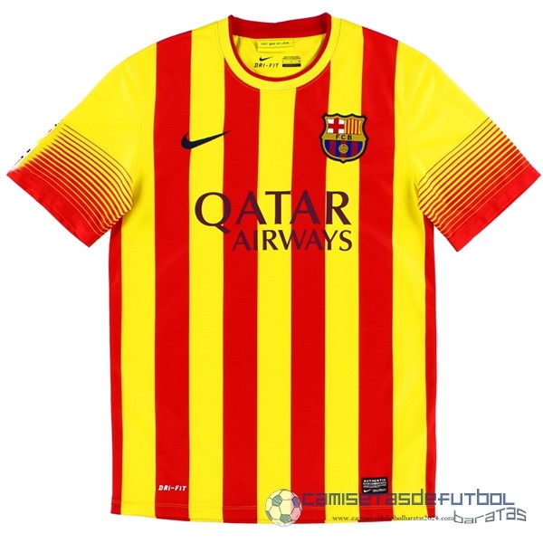Segunda Camiseta Barcelona Retro Equipación 2013 2014 Amarillo