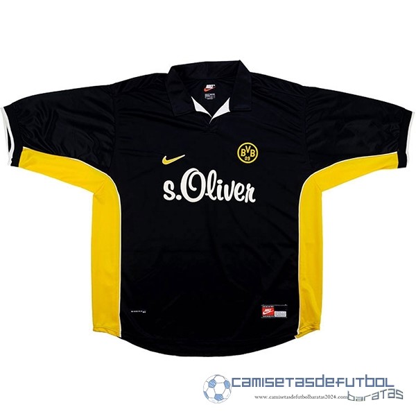 Segunda Camiseta Borussia Dortmund Retro Equipación 1998 2000 Negro