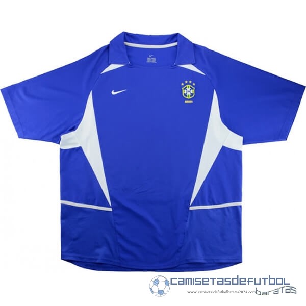 Segunda Camiseta Brasil Retro Equipación 2002 Azul