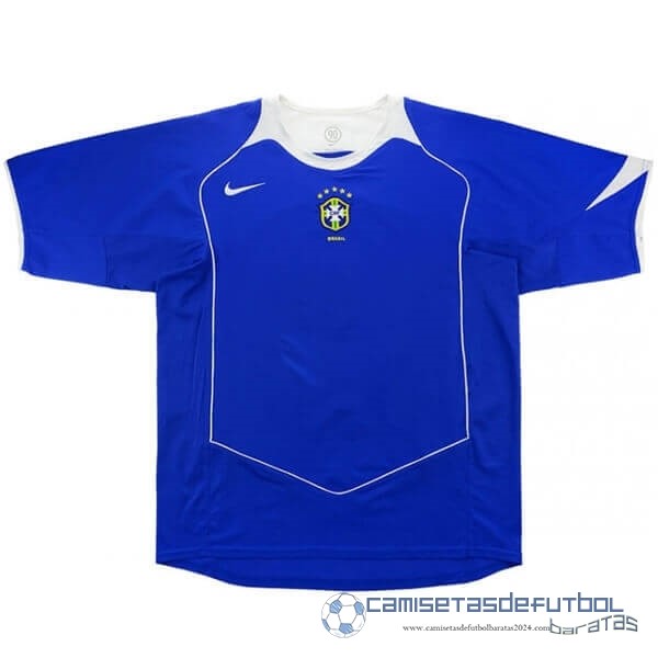Segunda Camiseta Brasil Retro Equipación 2004 Azul
