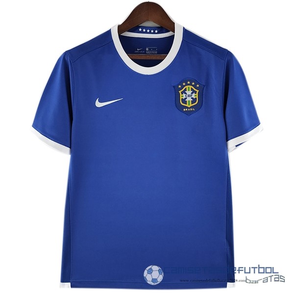 Segunda Camiseta Brasil Retro Equipación 2006 Azul
