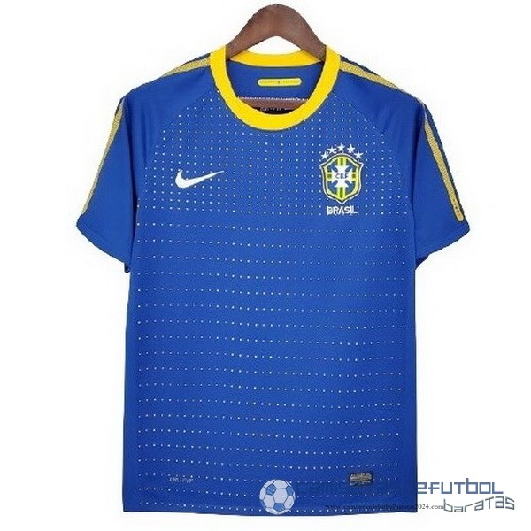 Segunda Camiseta Brasil Retro Equipación 2010 Azul