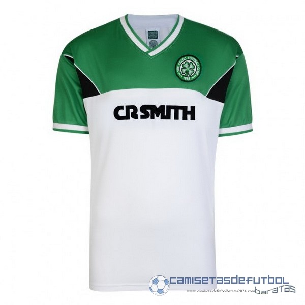 Segunda Camiseta Celtic Retro Equipación 1985 1986 Verde Blanco