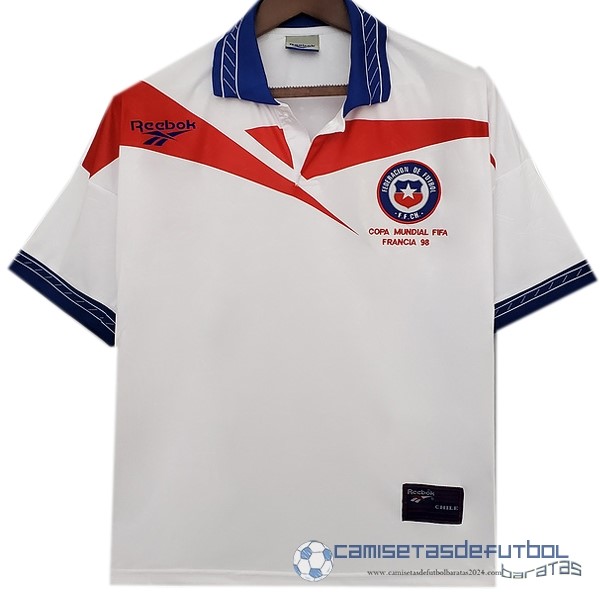 Segunda Camiseta Chile Retro Equipación 1998 Blanco
