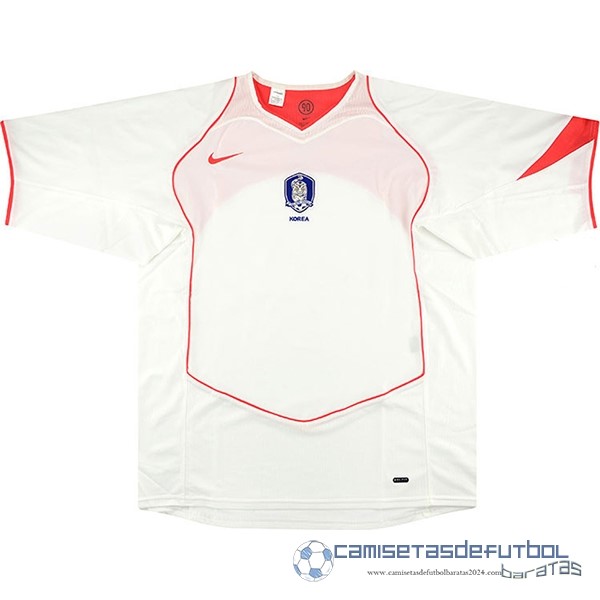 Segunda Camiseta Corea Retro Equipación 2004 2006 Blanco