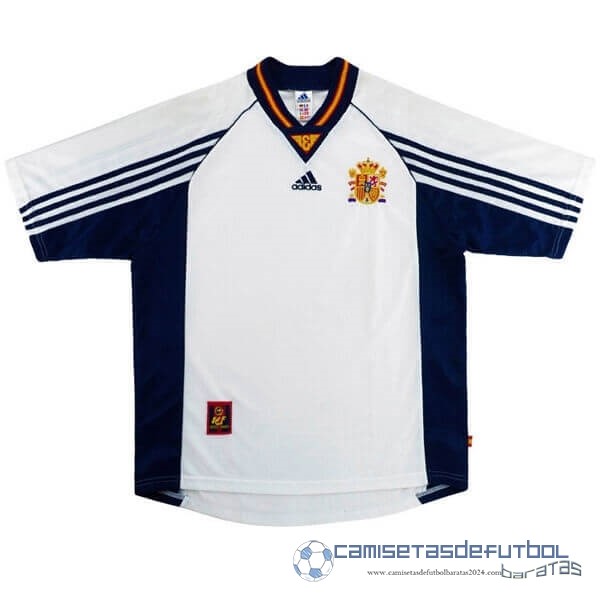 Segunda Camiseta España Retro Equipación 1998 Blanco