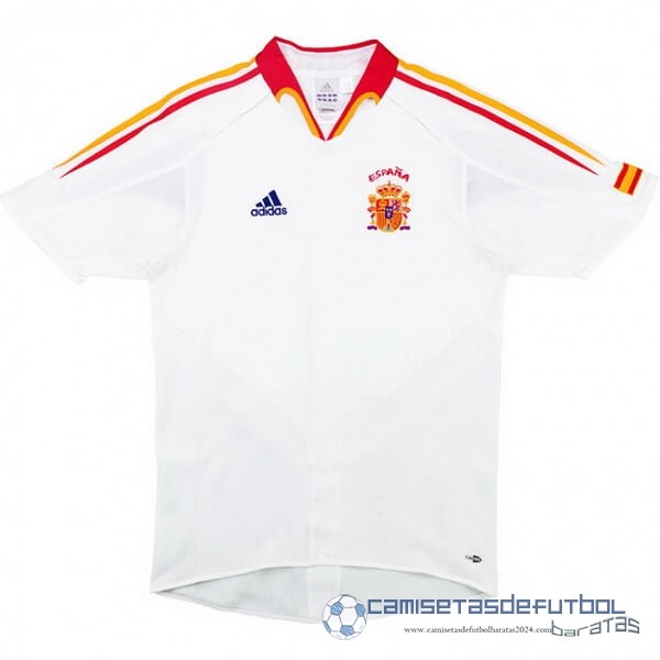 Segunda Camiseta España Retro Equipación 2004 2006 Blanco