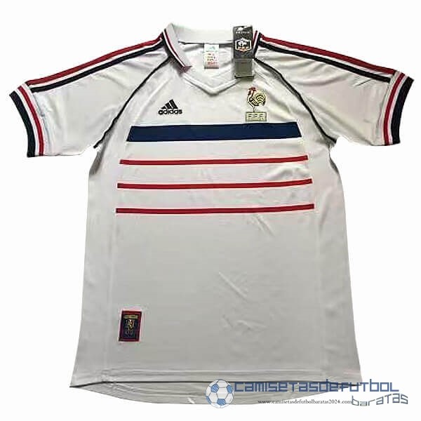 Segunda Camiseta Francia Retro Equipación 1998 Blanco
