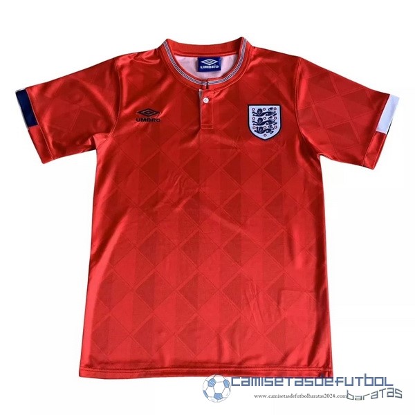 Segunda Camiseta Inglaterra Retro Equipación 1989 Rojo