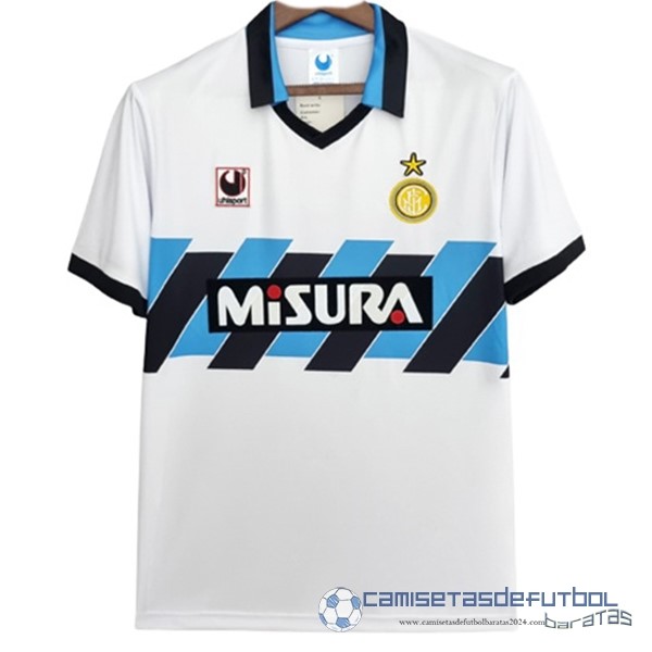 Segunda Camiseta Inter Milán Retro Equipación 1990 1991 Blanco
