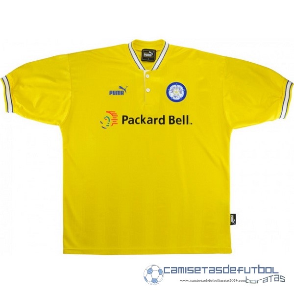 Segunda Camiseta Leeds United Retro Equipación 1997 1998 Amarillo