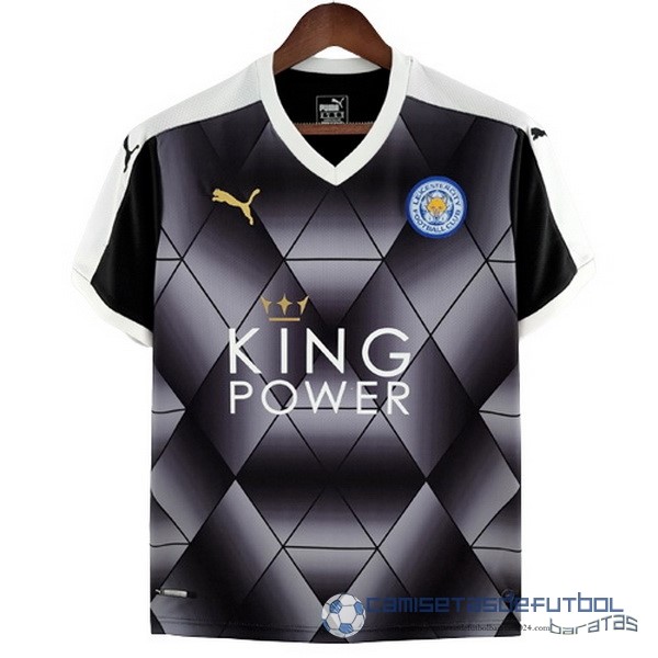 Segunda Camiseta Leicester City Retro Equipación 2015 2016 Negro