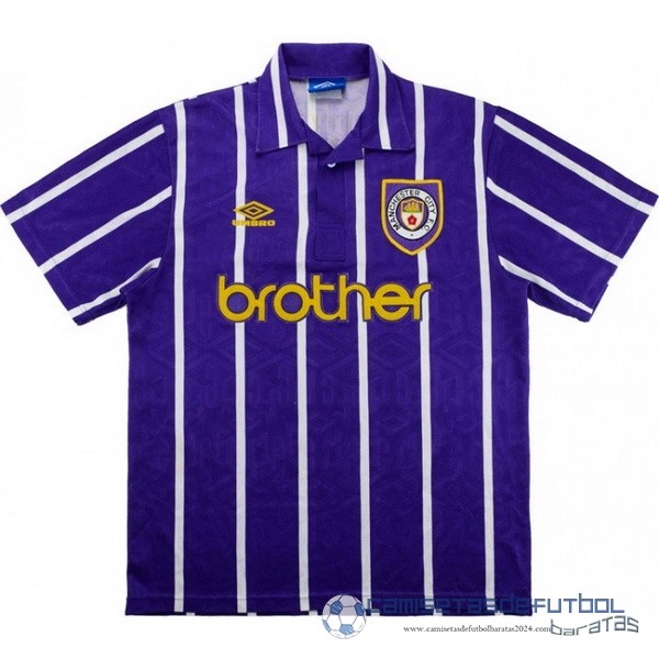 Segunda Camiseta Manchester City Retro Equipación 1993 1994 Purpura