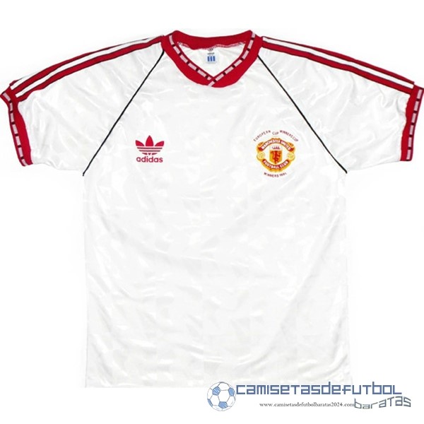 Segunda Camiseta Manchester United Retro Equipación 1991 Blanco