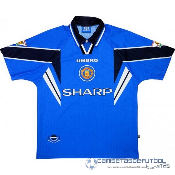 Segunda Camiseta Manchester United Retro Equipación 1997 1998 Azul
