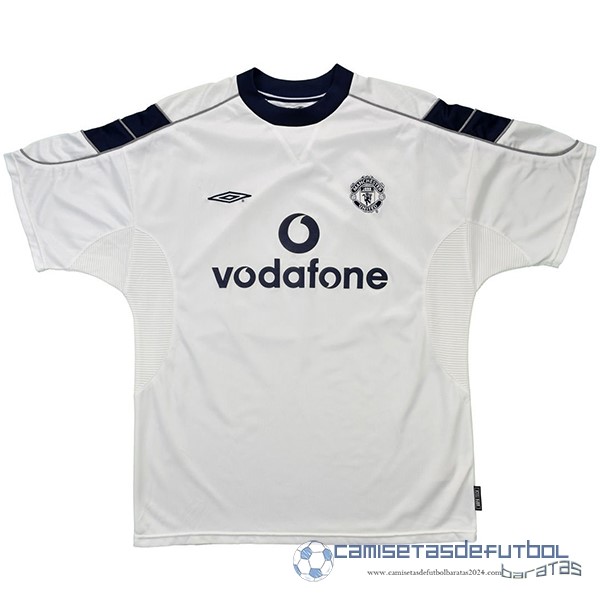 Segunda Camiseta Manchester United Retro Equipación 2000 2001 Blanco