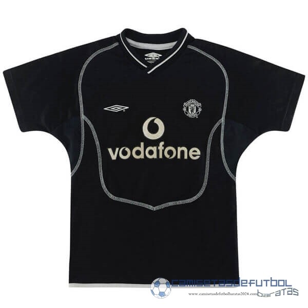 Segunda Camiseta Manchester United Retro Equipación 2000 2002 Negro
