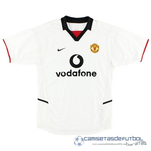 Segunda Camiseta Manchester United Retro Equipación 2002 2003 Blanco