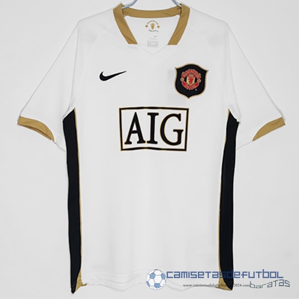 Segunda Camiseta Manchester United Retro Equipación 2006 2007 Blanco