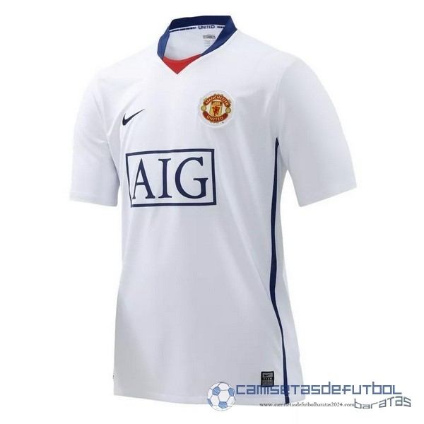 Segunda Camiseta Manchester United Retro Equipación 2008 2009 Blanco