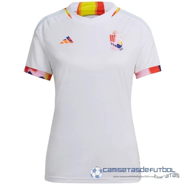 Segunda Camiseta Mujer Bélgica 2022 Blanco