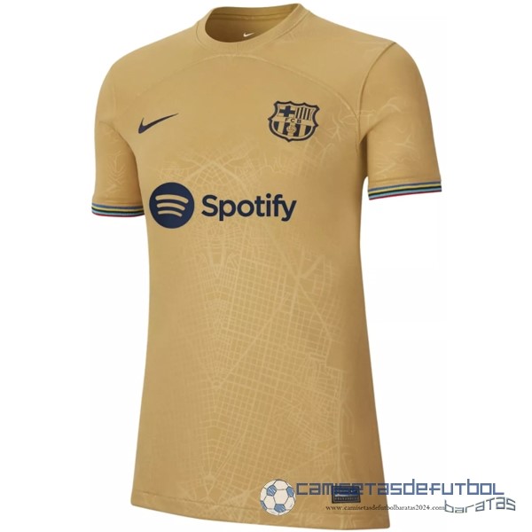 Segunda Camiseta Mujer Barcelona Equipación 2022 2023 Amarillo
