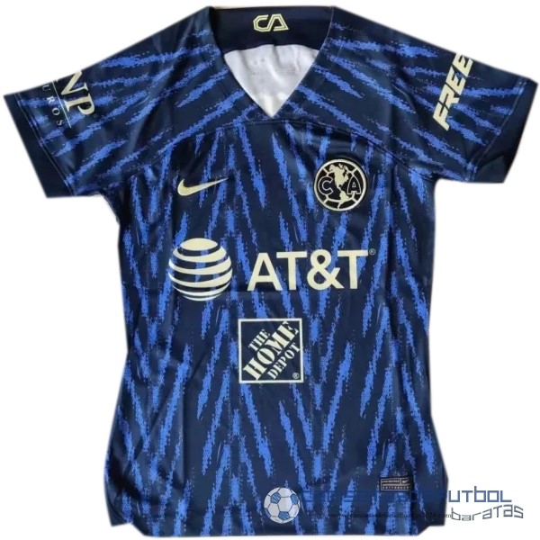 Segunda Camiseta Mujer Club América Equipación 2022 2023 Azul