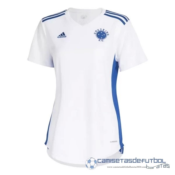 Segunda Camiseta Mujer Cruzeiro EC Equipación 2022 2023 Blanco