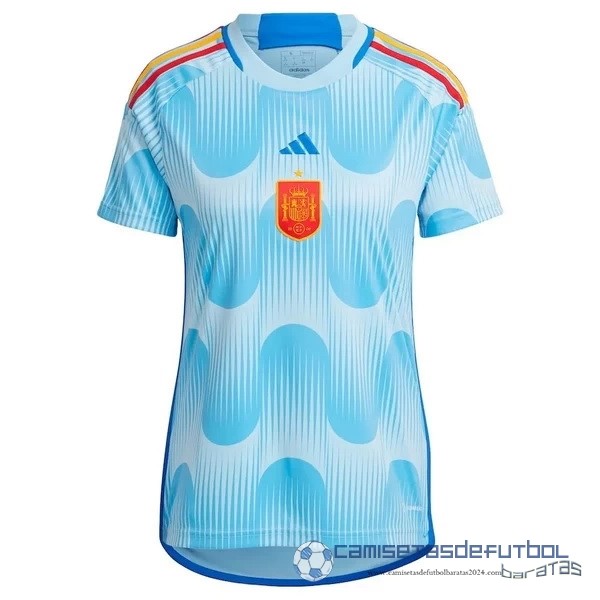 Segunda Camiseta Mujer España 2022 Azul