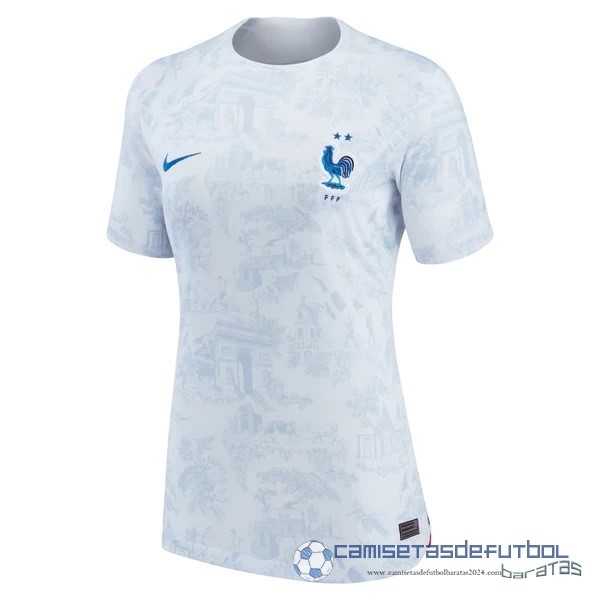 Segunda Camiseta Mujer Francia 2022 Blanco