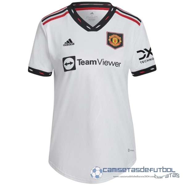 Segunda Camiseta Mujer Manchester United Equipación 2022 2023 Blanco