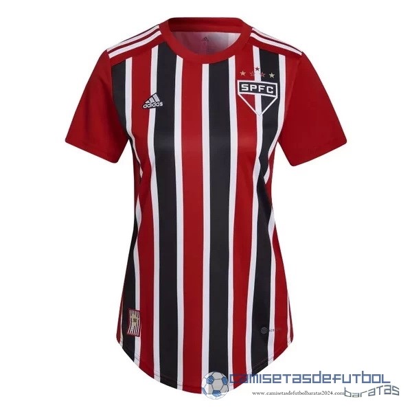Segunda Camiseta Mujer São Paulo Equipación 2022 2023 Rojo