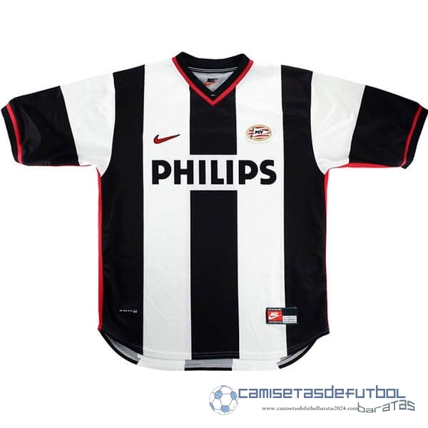 Segunda Camiseta PSV Retro Equipación 1998 2000 Negro Blanco