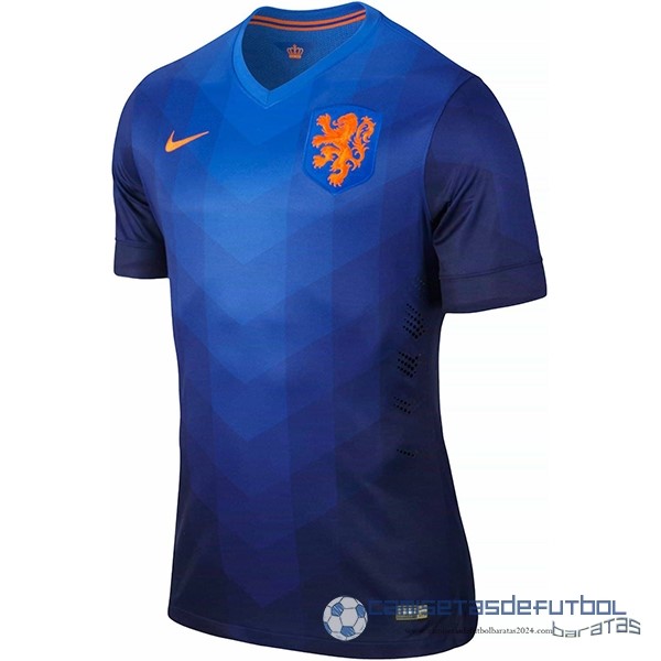 Segunda Camiseta Países Bajos Retro Equipación 2014 Azul