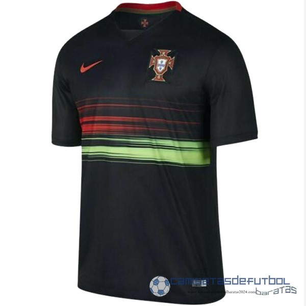 Segunda Camiseta Portugal Retro Equipación 2015 2016 Negro