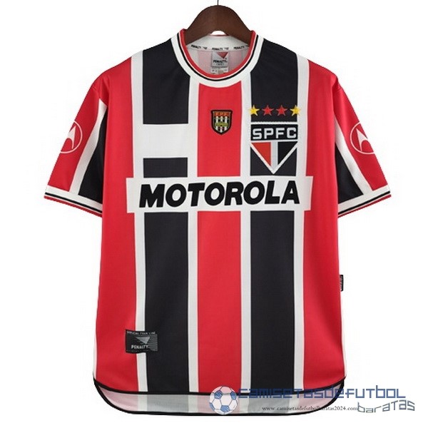 Segunda Camiseta São Paulo Retro Equipación 2000 Rojo Negro