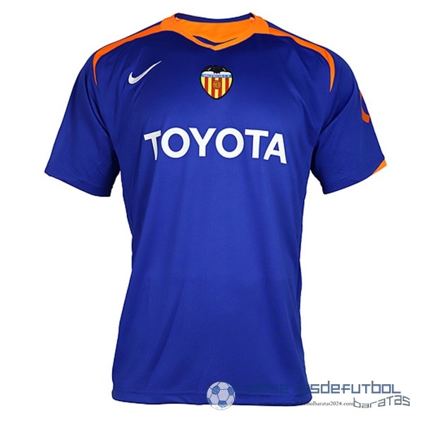 Segunda Camiseta Valencia Retro Equipación 2005 2006 Azul