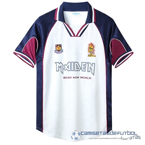Segunda Camiseta West Ham United Retro Equipación 1999 2001 Blanco