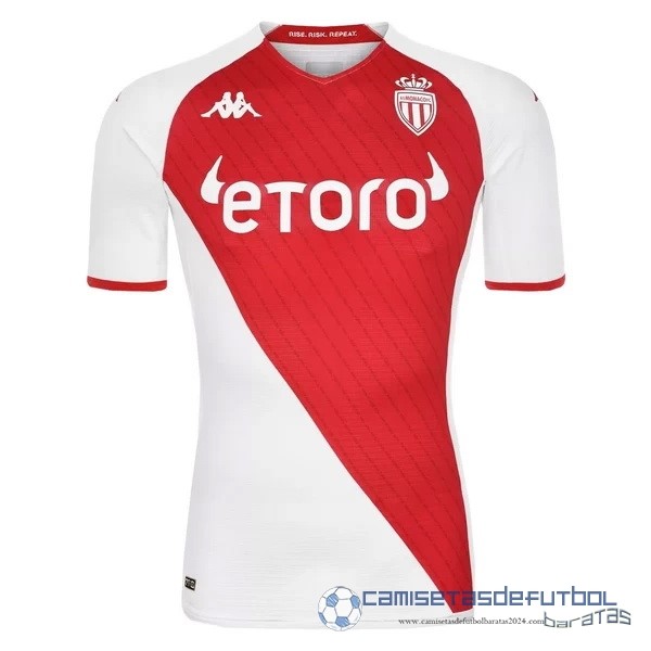 Tailandia Casa Camiseta AS Monaco Equipación 2022 2023 Rojo Blanco