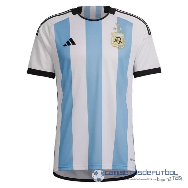 Tailandia Casa Camiseta Argentina 3 Stars 2022 Azul Blanco