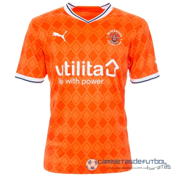Tailandia Casa Camiseta Blackpool Equipación 2022 2023 Naranja