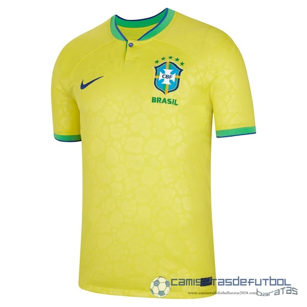 Tailandia Casa Camiseta Brasil 2022 Amarillo