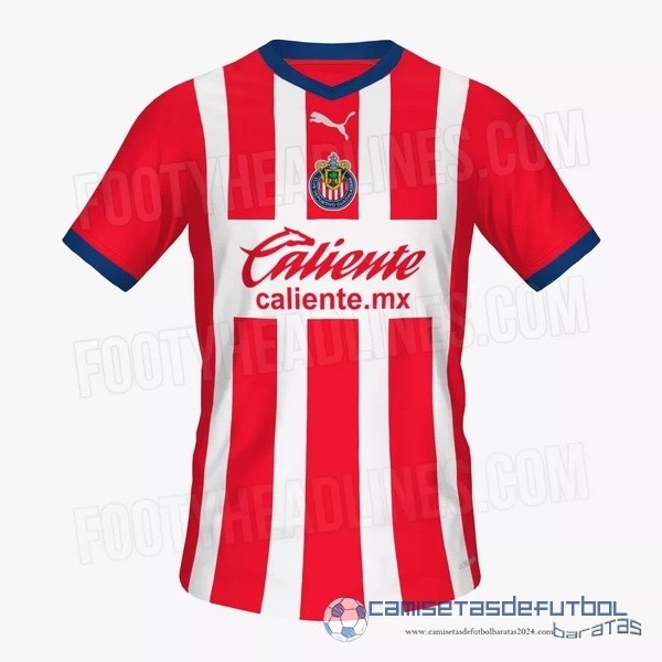 Tailandia Casa Camiseta CD Guadalajara Equipación 2022 2023 Rojo Blanco