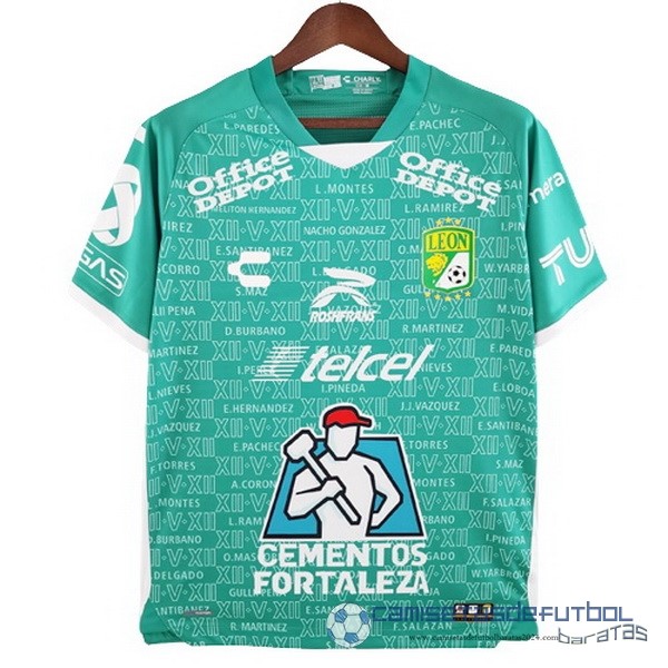 Tailandia Casa Camiseta Club León Equipación 2022 2023 Verde