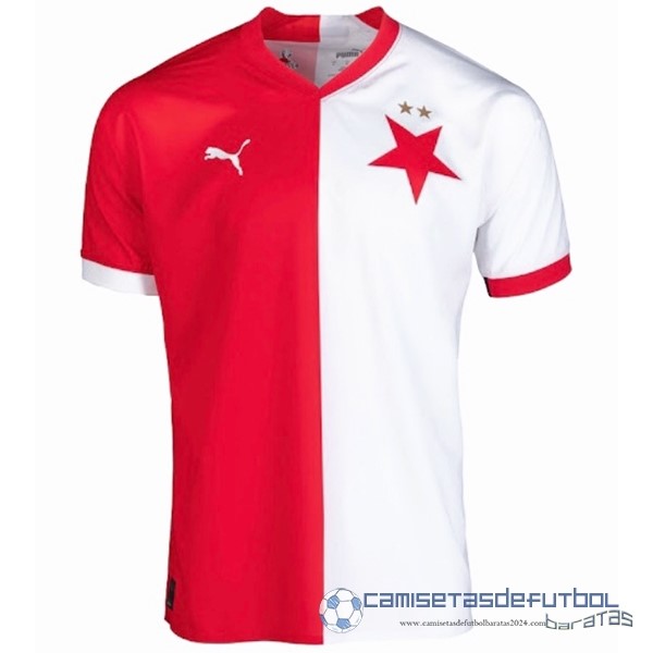 Tailandia Casa Camiseta Slavia Praha Equipación 2022 2023 Blanco