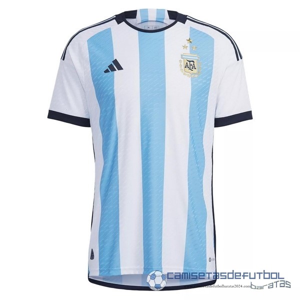 Tailandia Casa Jugadores Camiseta Argentina 3 Stars 2022 Azul Blanco